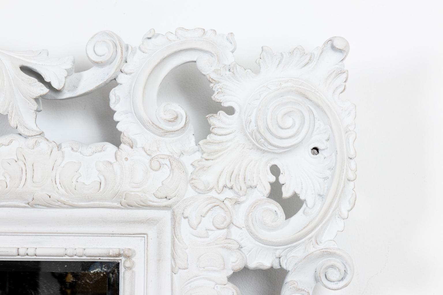 white rococo mirror