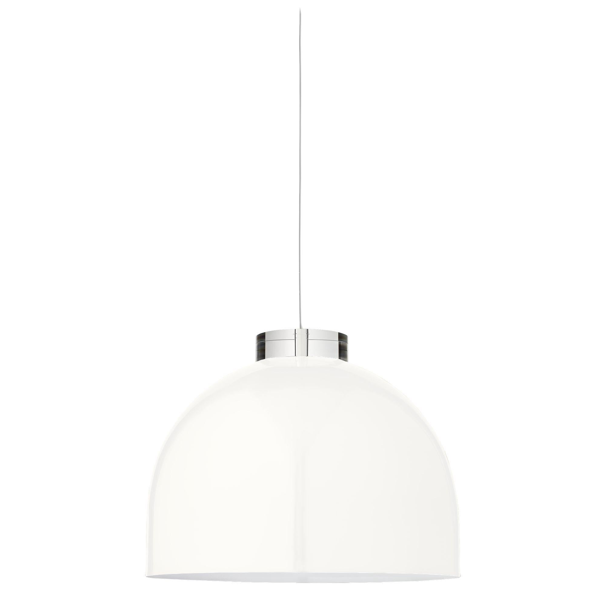 Large white round pendant lamp
Dimensions: Diameter 45 x height 36 cm
Materials: Glass, iron w. Brass plating & powder coating.
Details: For all lamps, the recommended light source is E27 max 25W&220/240 voltage. We recommend LED in order to