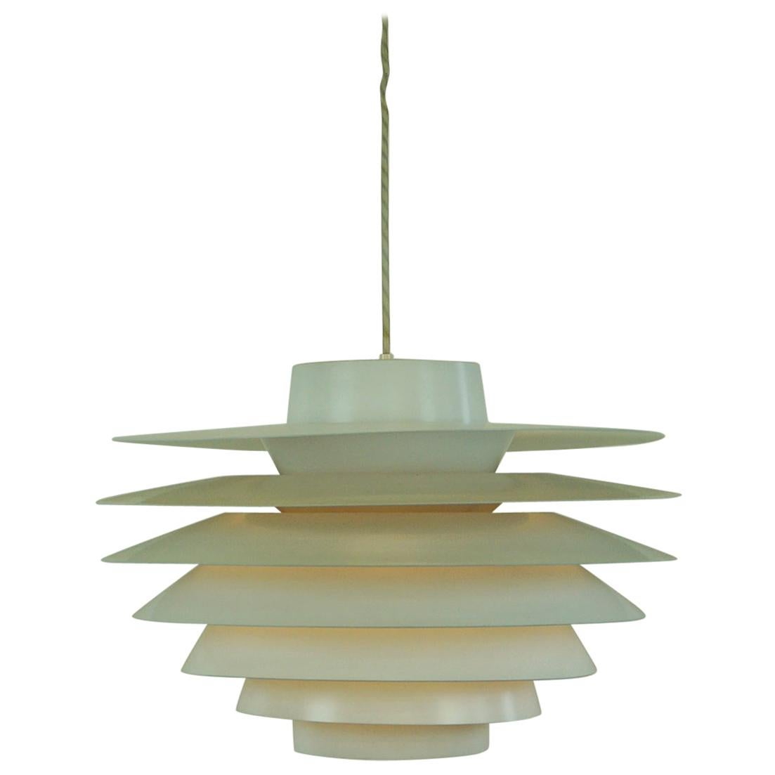 Large White Scandinavian Verona Pendant Lamp by Sven Middelboe for Nordisk Solar