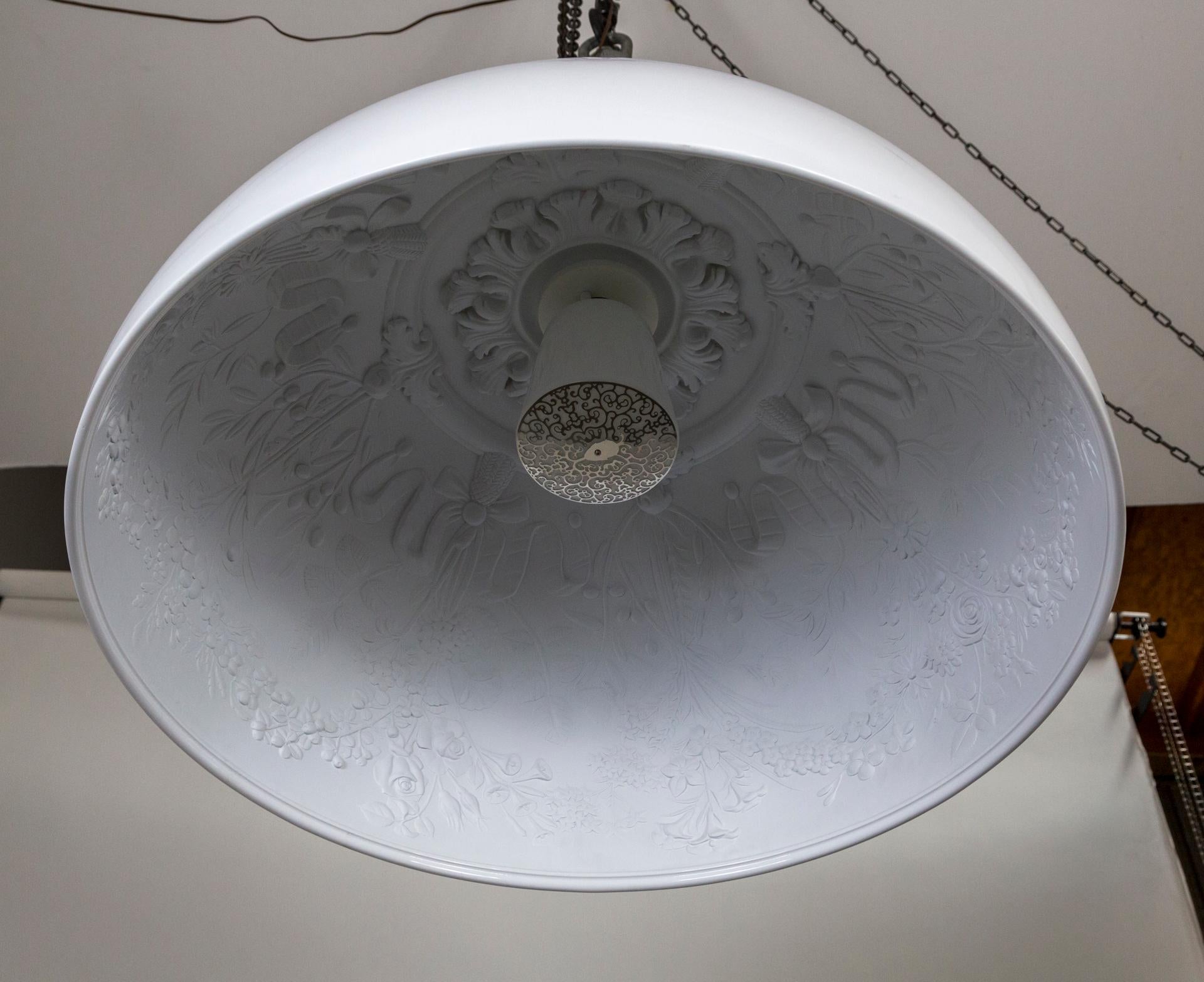 Large White Skygarden Dome Pendant Light by Flos, Marcel Wanders 1