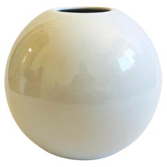 Large White Sphere Vase