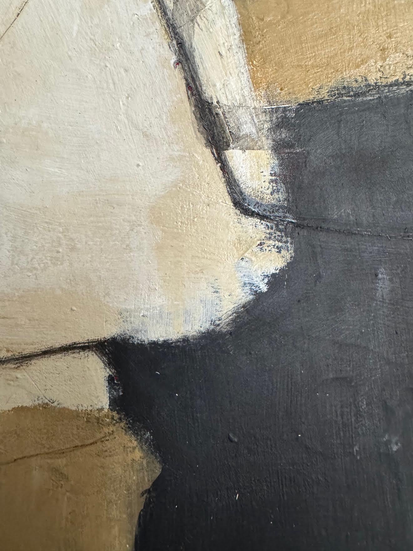 Grand carré blanc aux tons neutres, peinture de l'artiste Patrick Phillips, U.S.A. Neuf - En vente à New York, NY