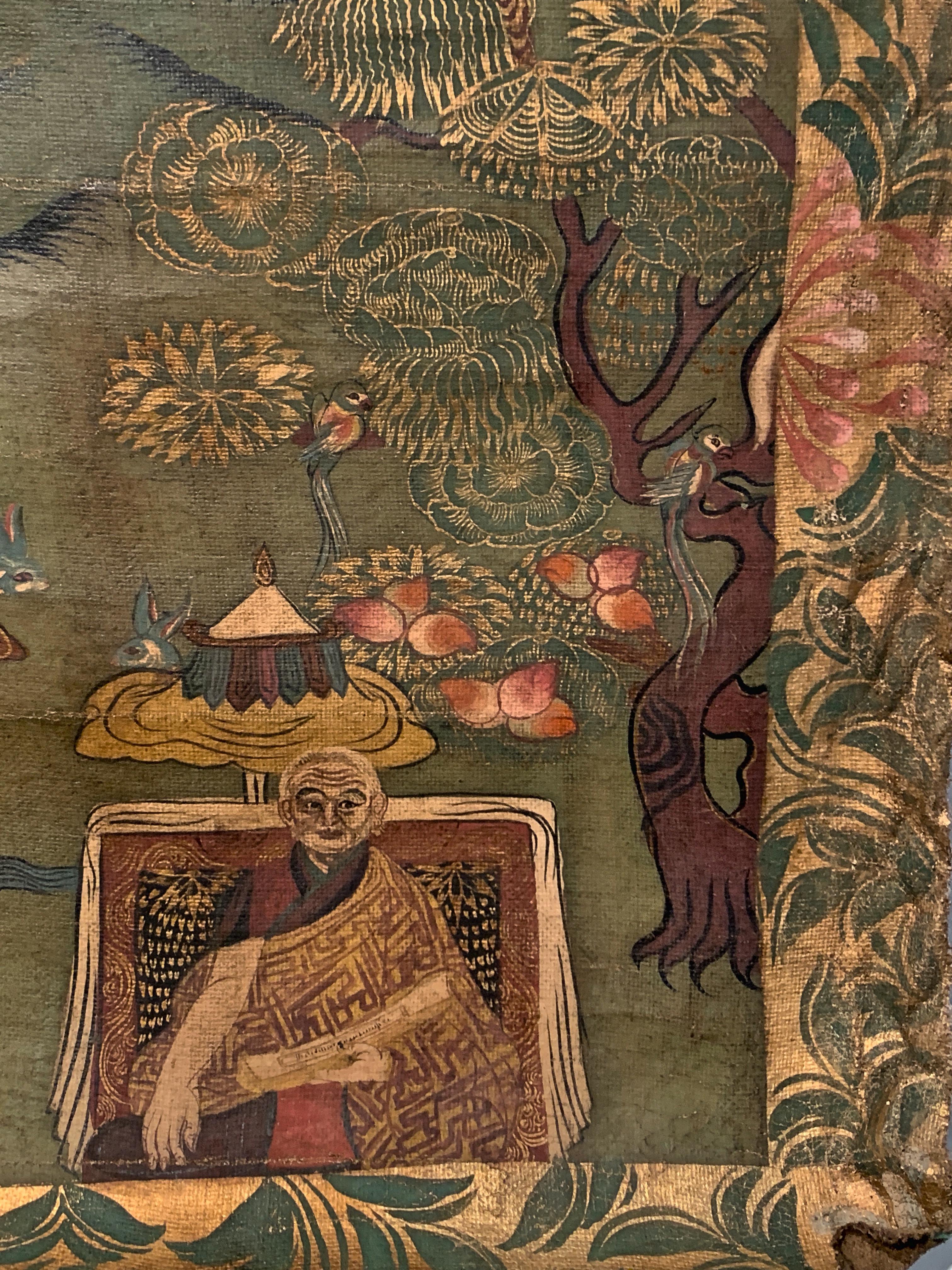 Large White Tara Painted Thangka, Dharamshala School, Mid-20th Century, India 7