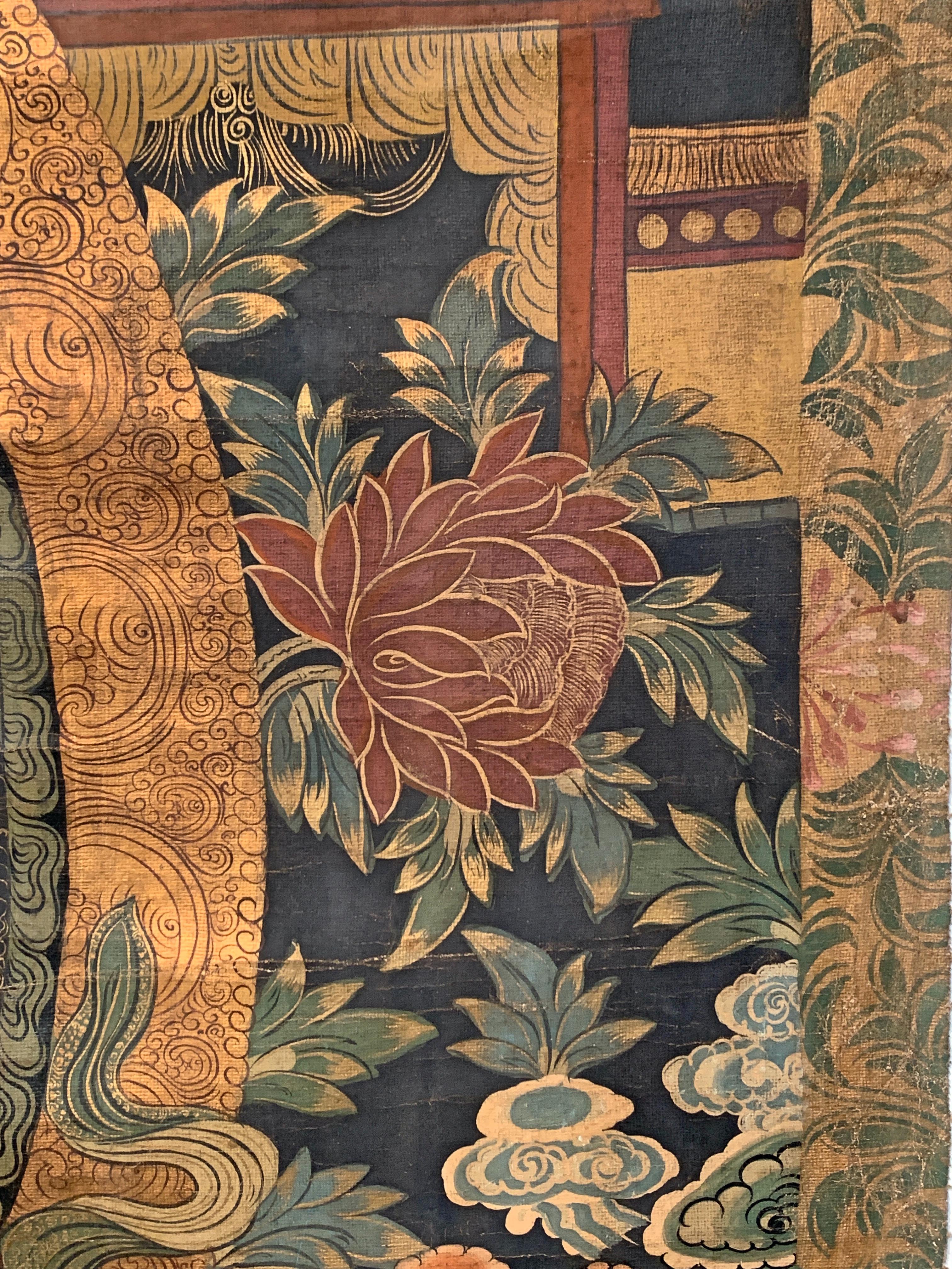 Large White Tara Painted Thangka, Dharamshala School, Mid-20th Century, India 8