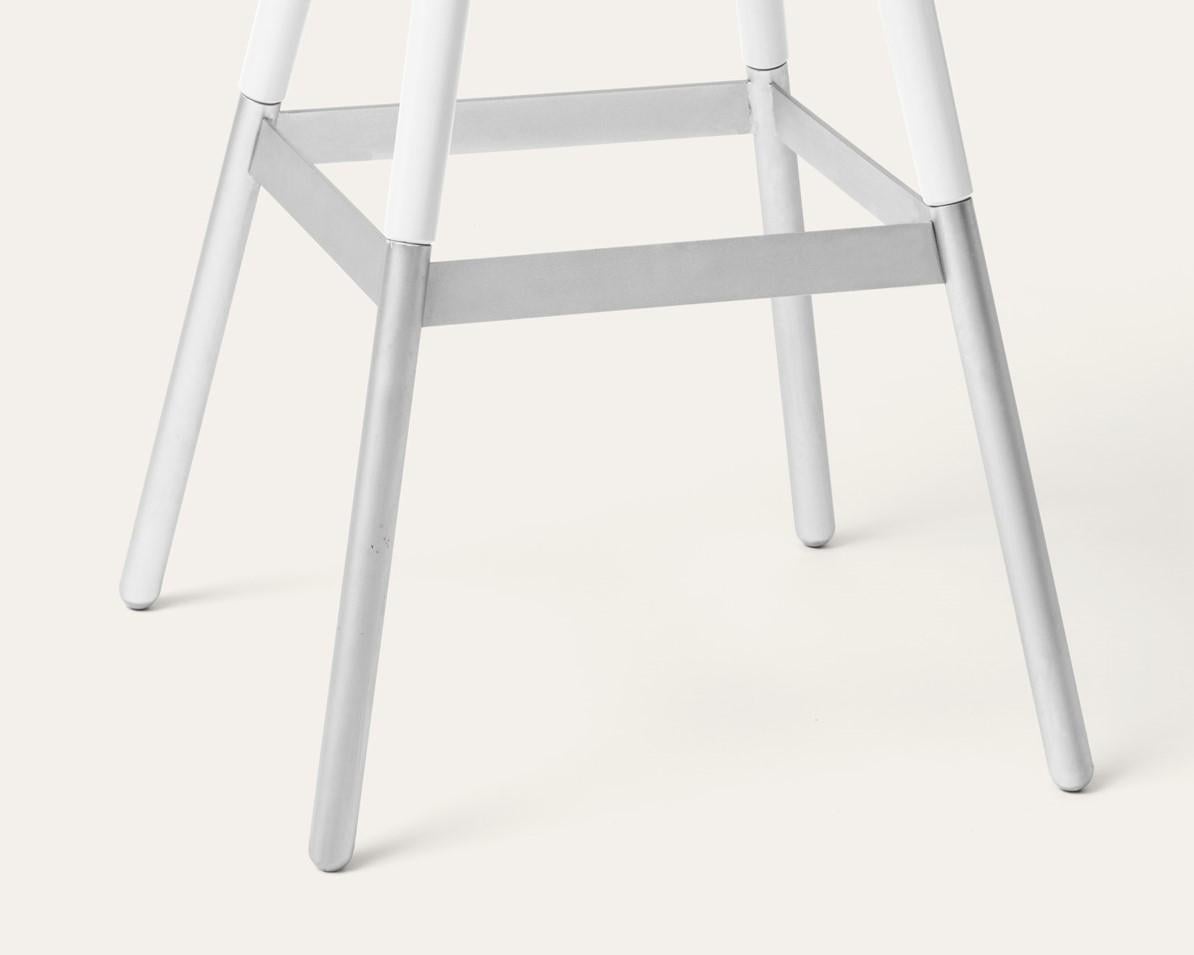 Post-Modern Large White Tupp Barstool by Storängen Design For Sale