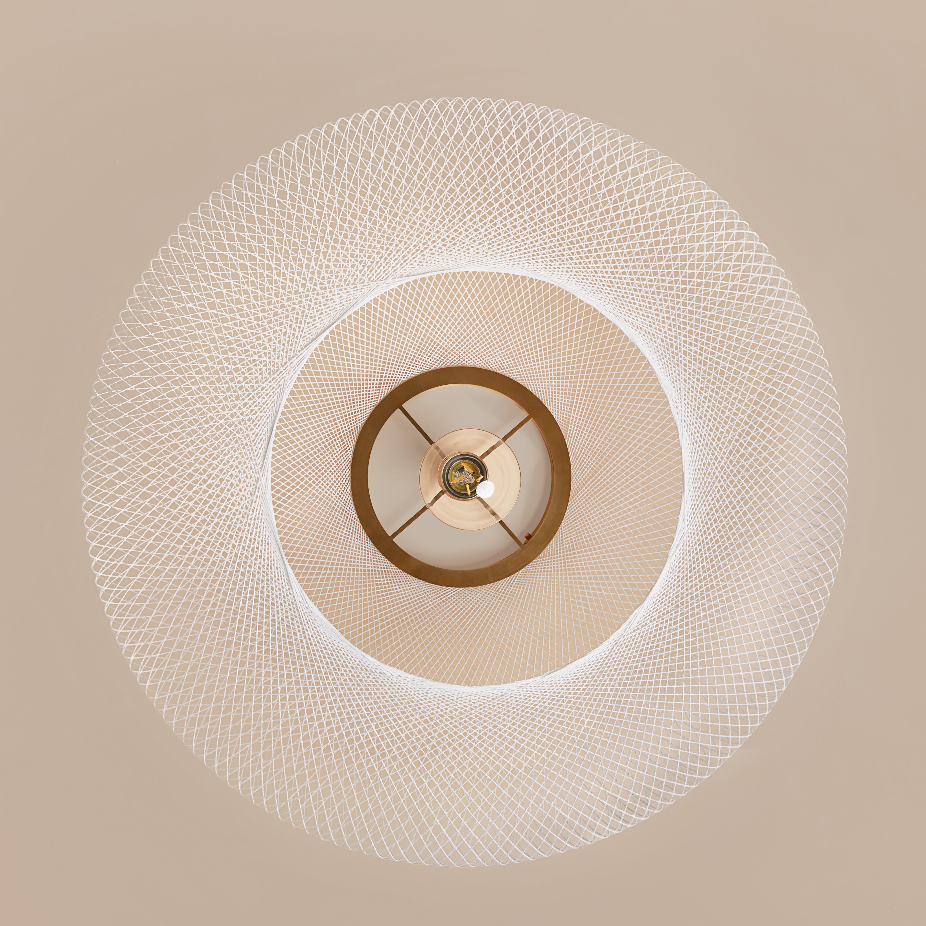 Large White UFO Pendant Lamp by Atelier Robotiq In New Condition For Sale In Geneve, CH