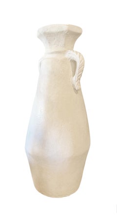 Large White Terracotta Clay Vessel