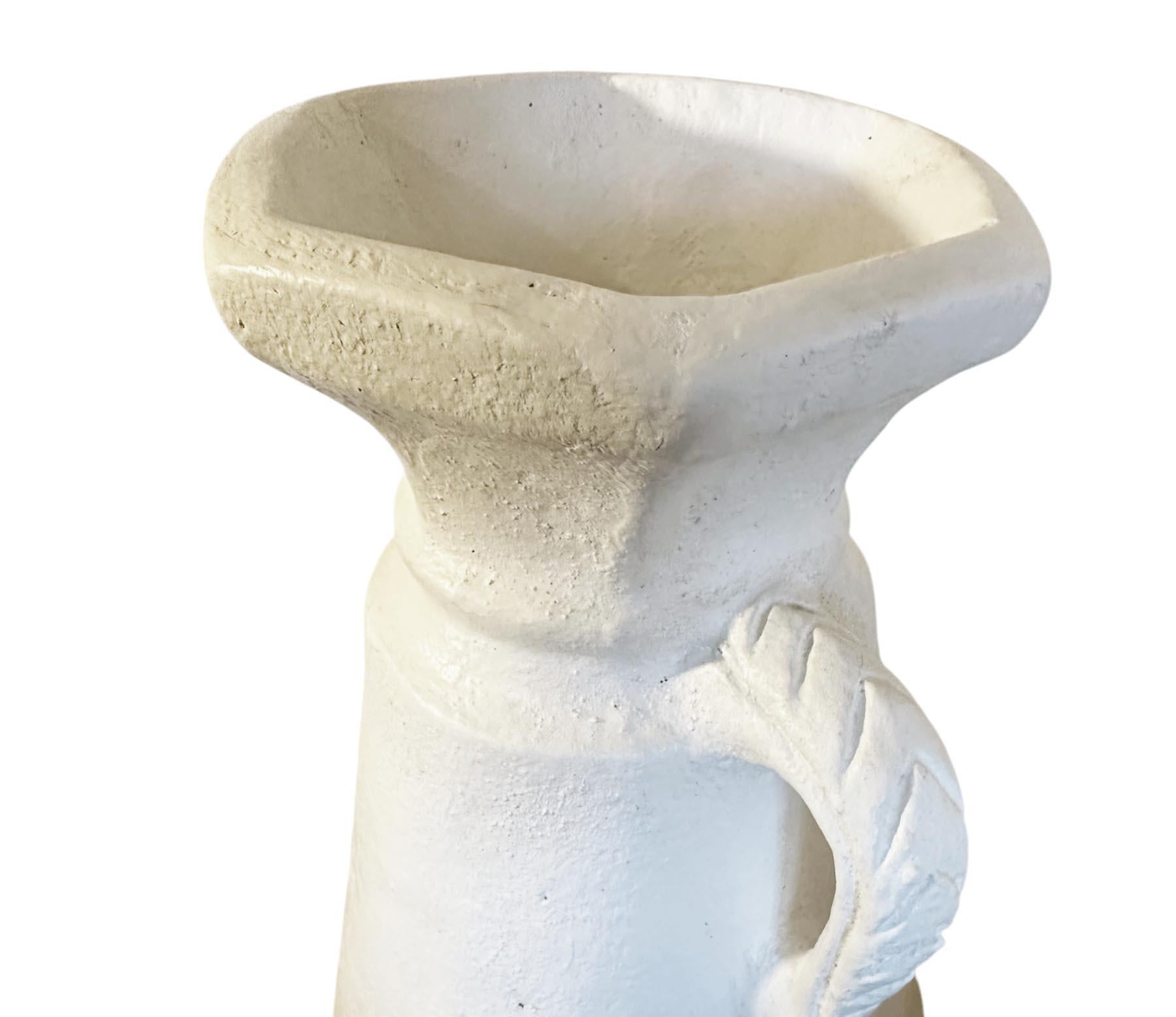 20ième siècle Grand vase blanc en vente