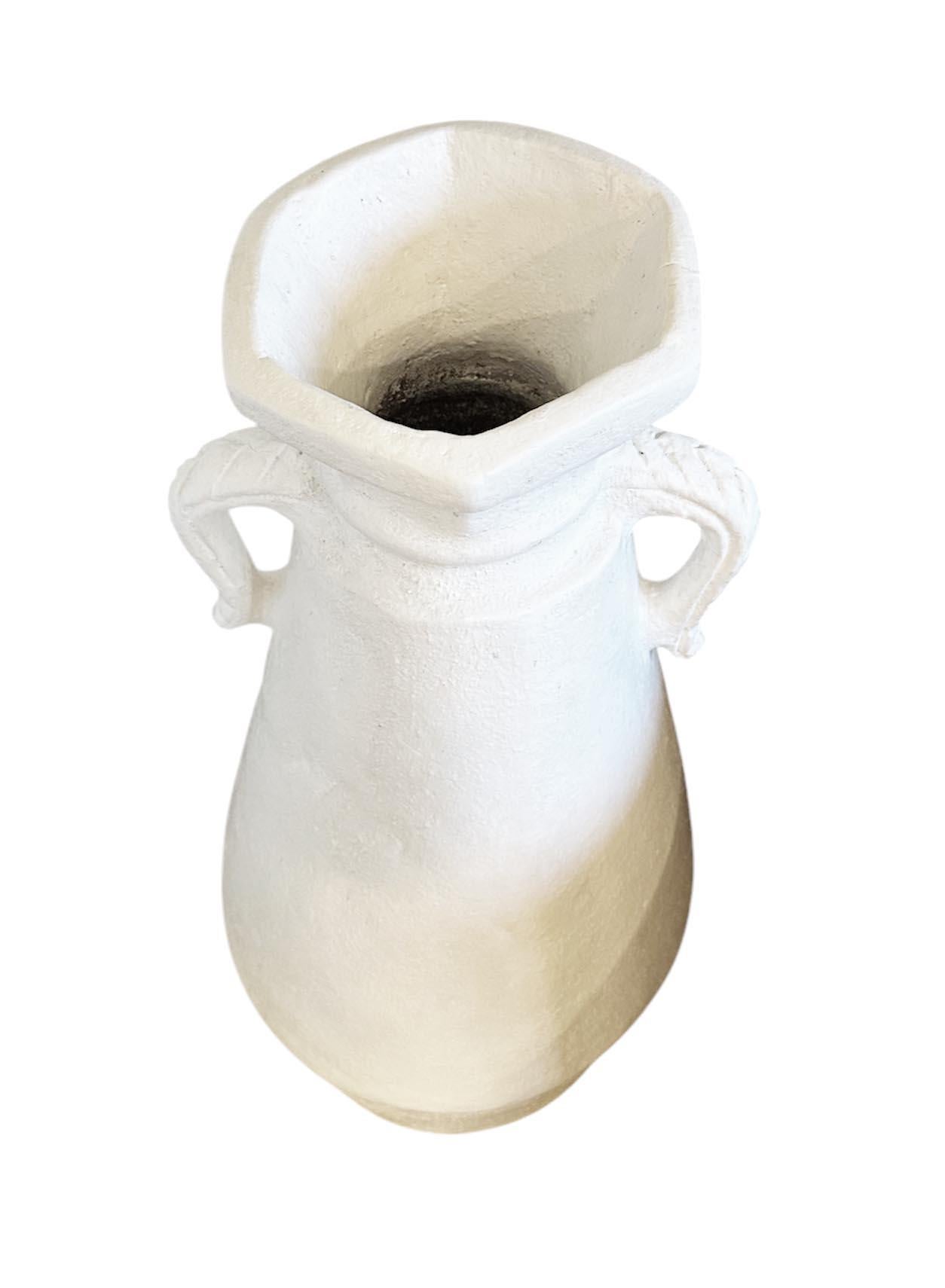 Céramique Grand vase blanc en vente