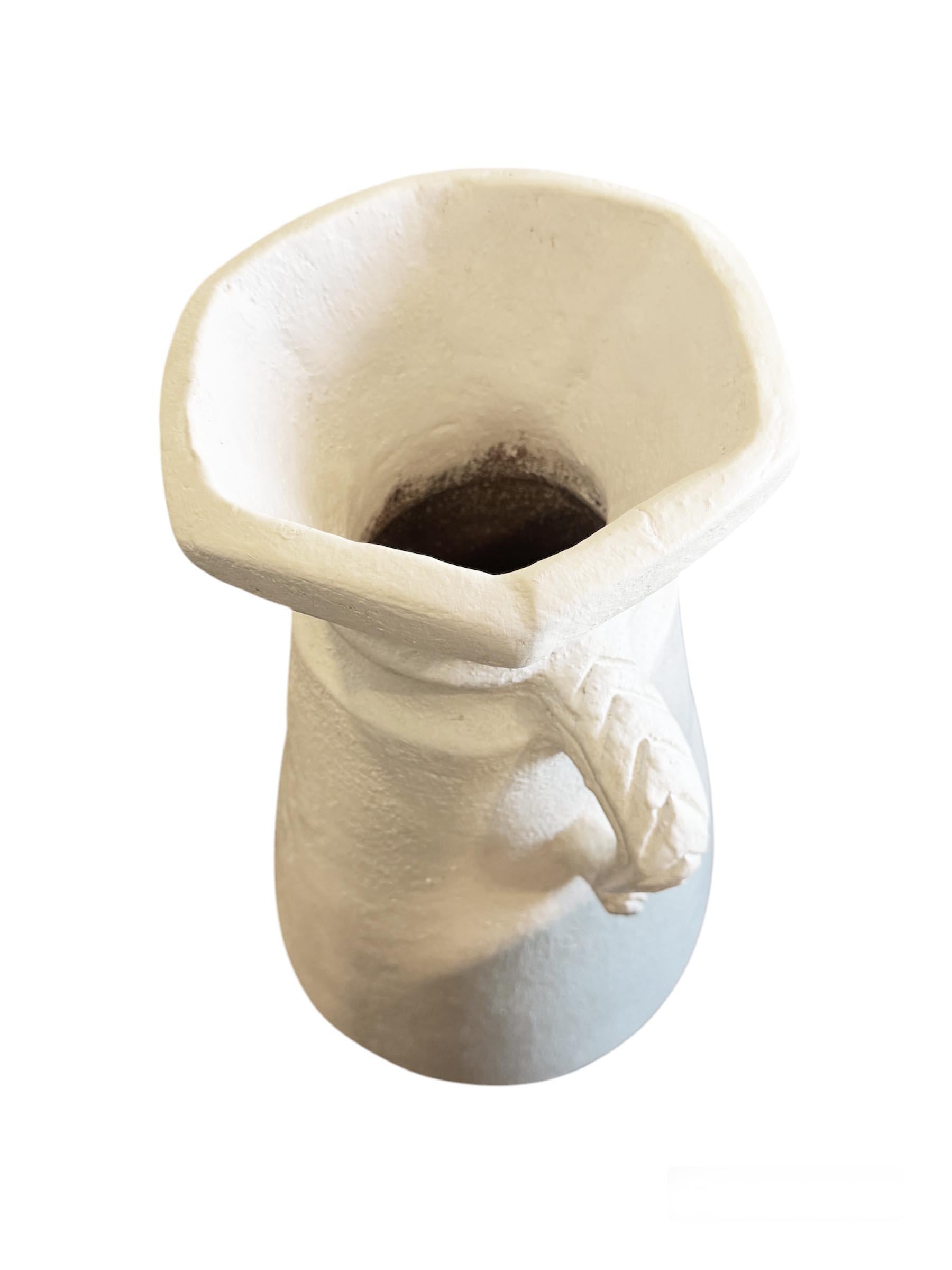 Grand vase blanc en vente 2