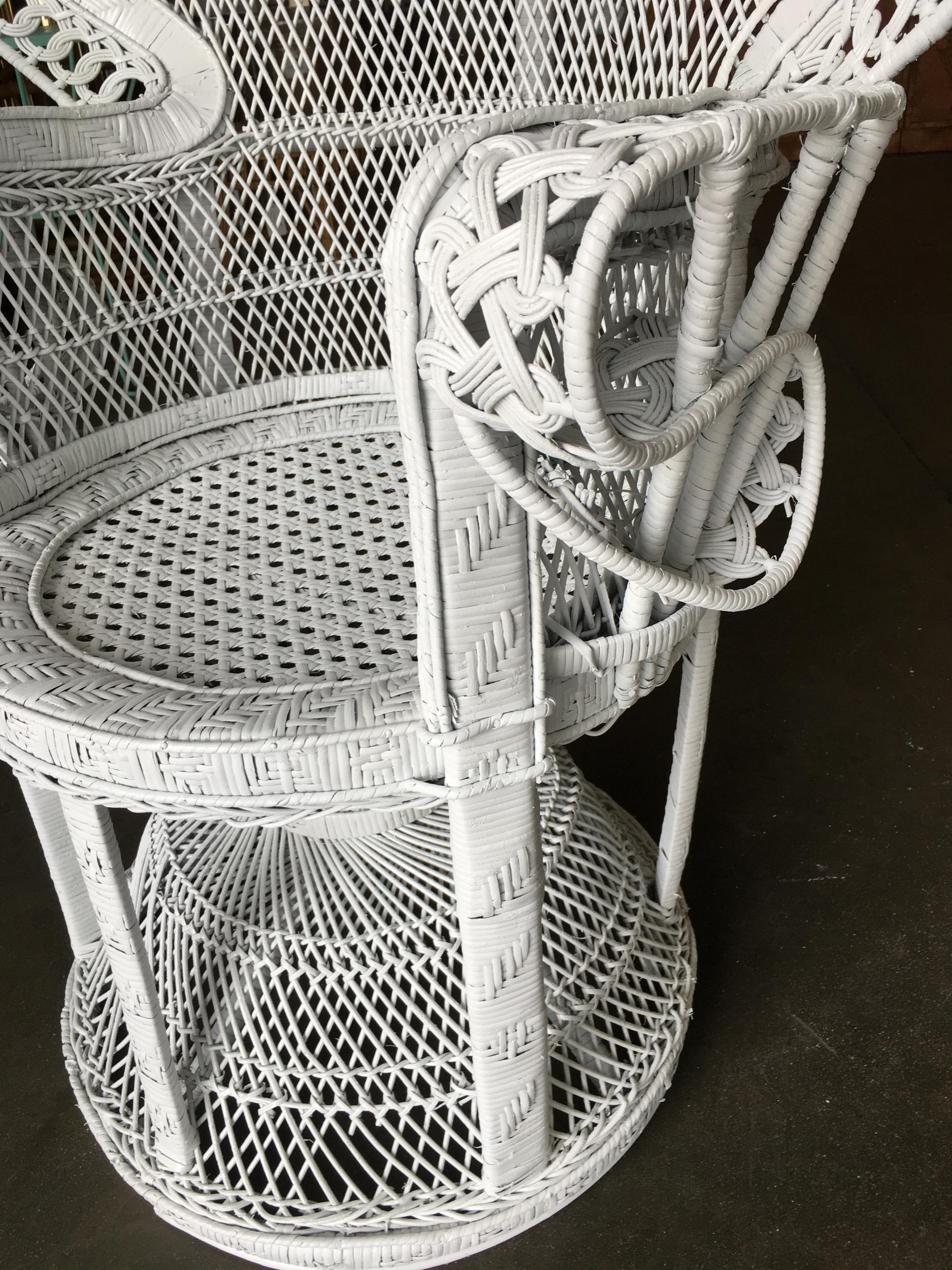 Large White Woven Wicker 