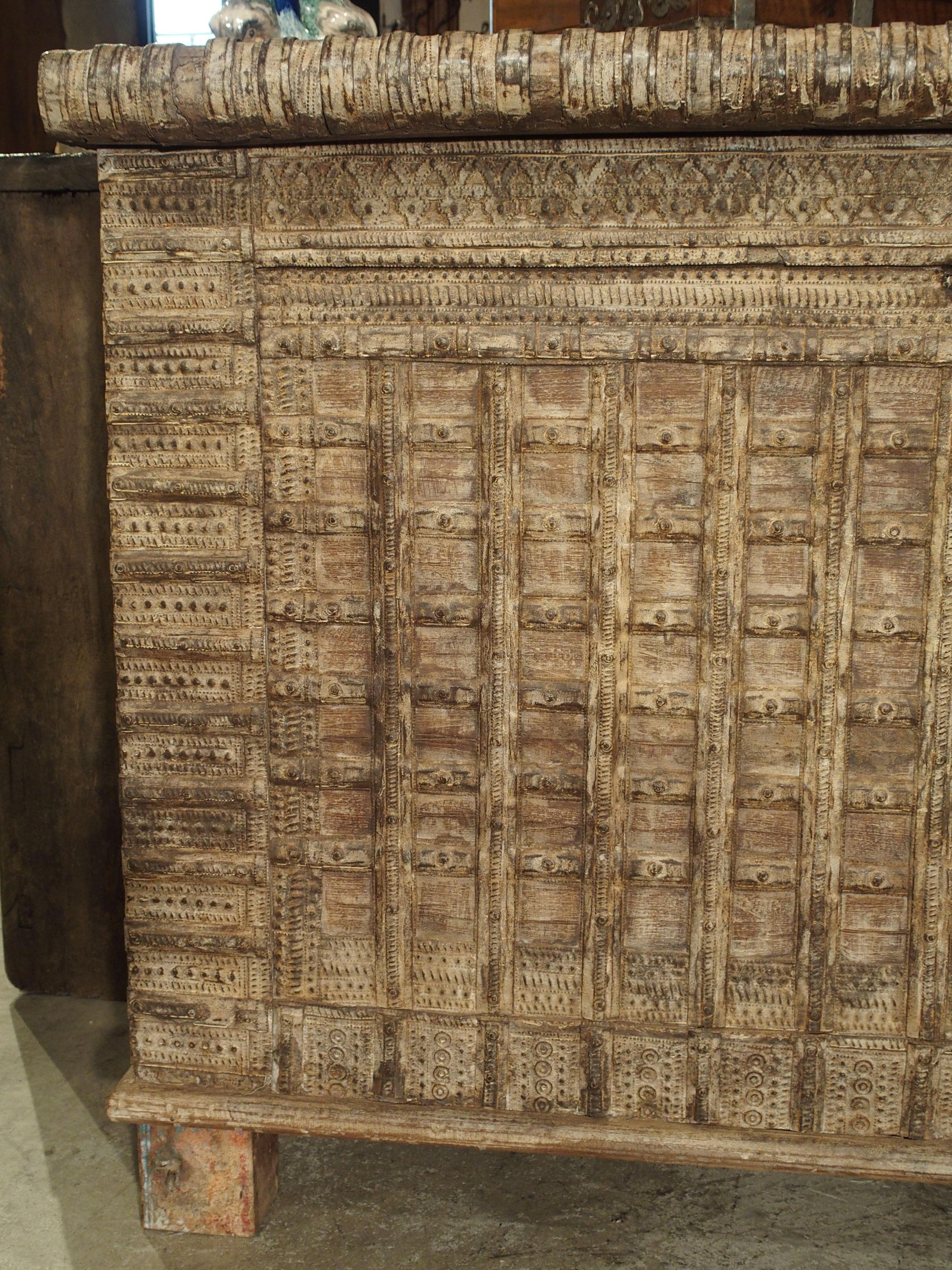 Large Whitewashed Trunk from India Composed of Antique Elements 7