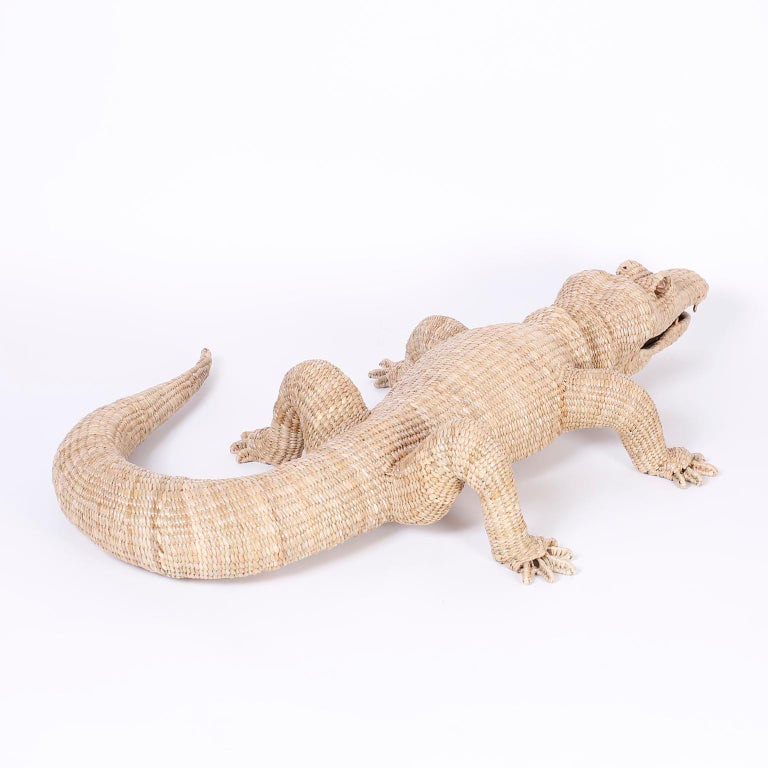 Large Wicker Alligator at 1stDibs