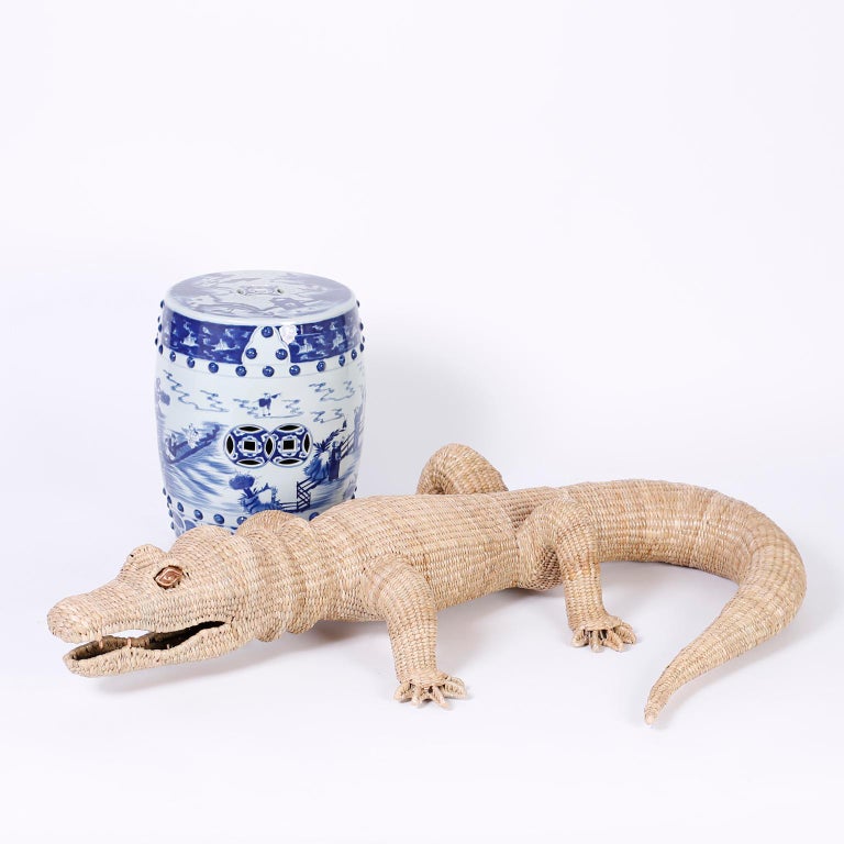 Large Wicker Alligator at 1stDibs