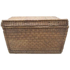 Large Wicker Basket Trunk