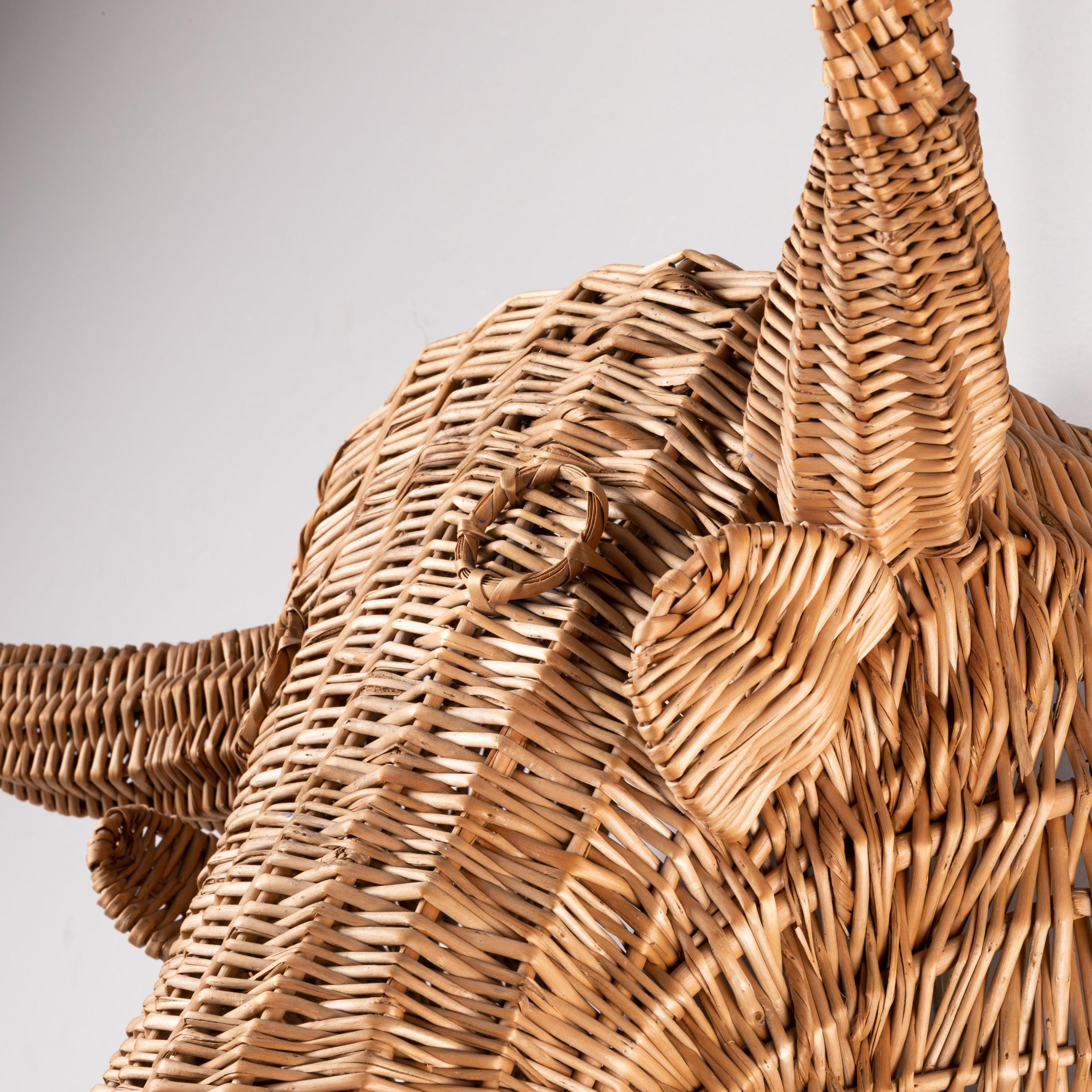 wicker animal head