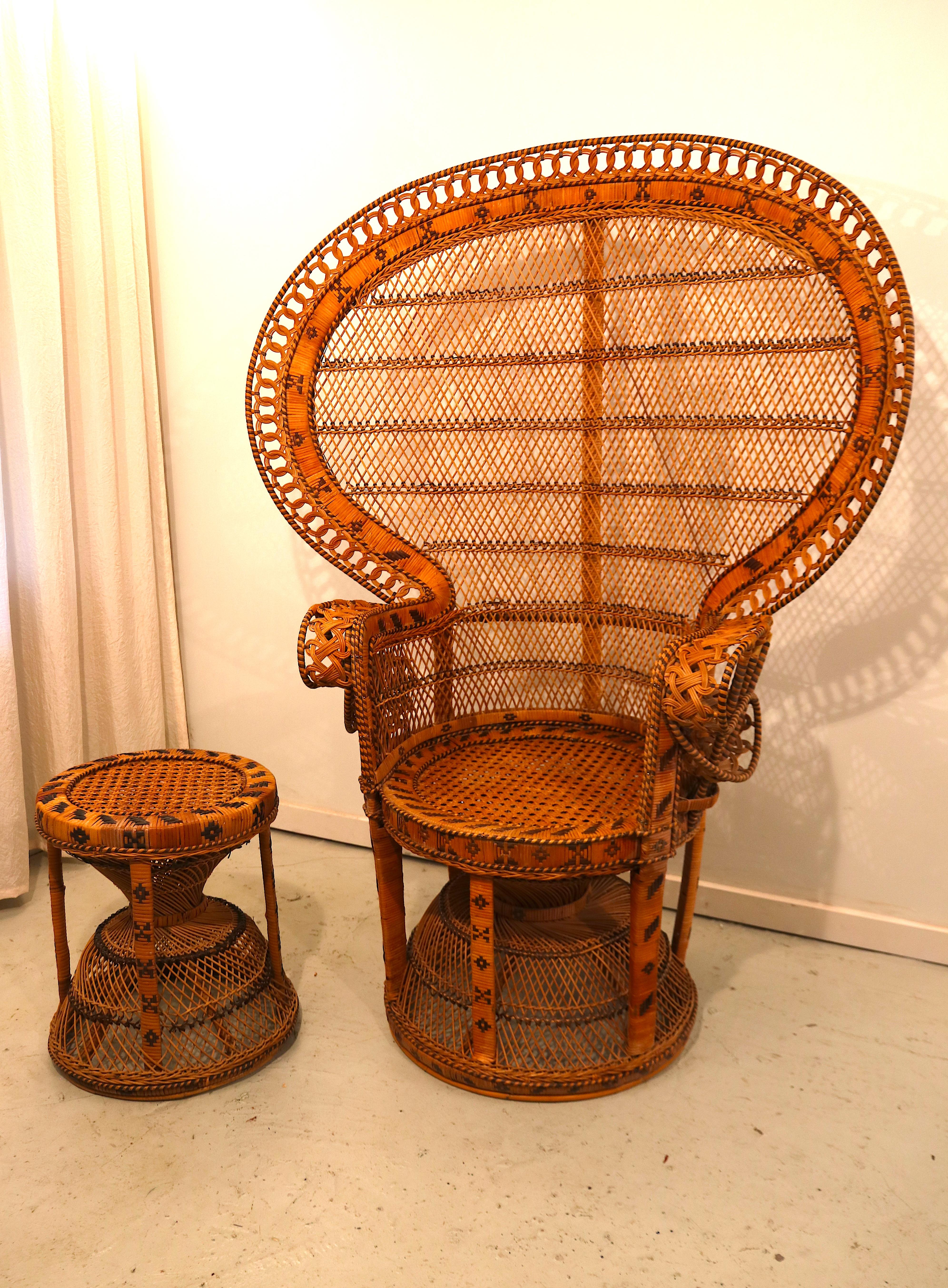 large wicker chair