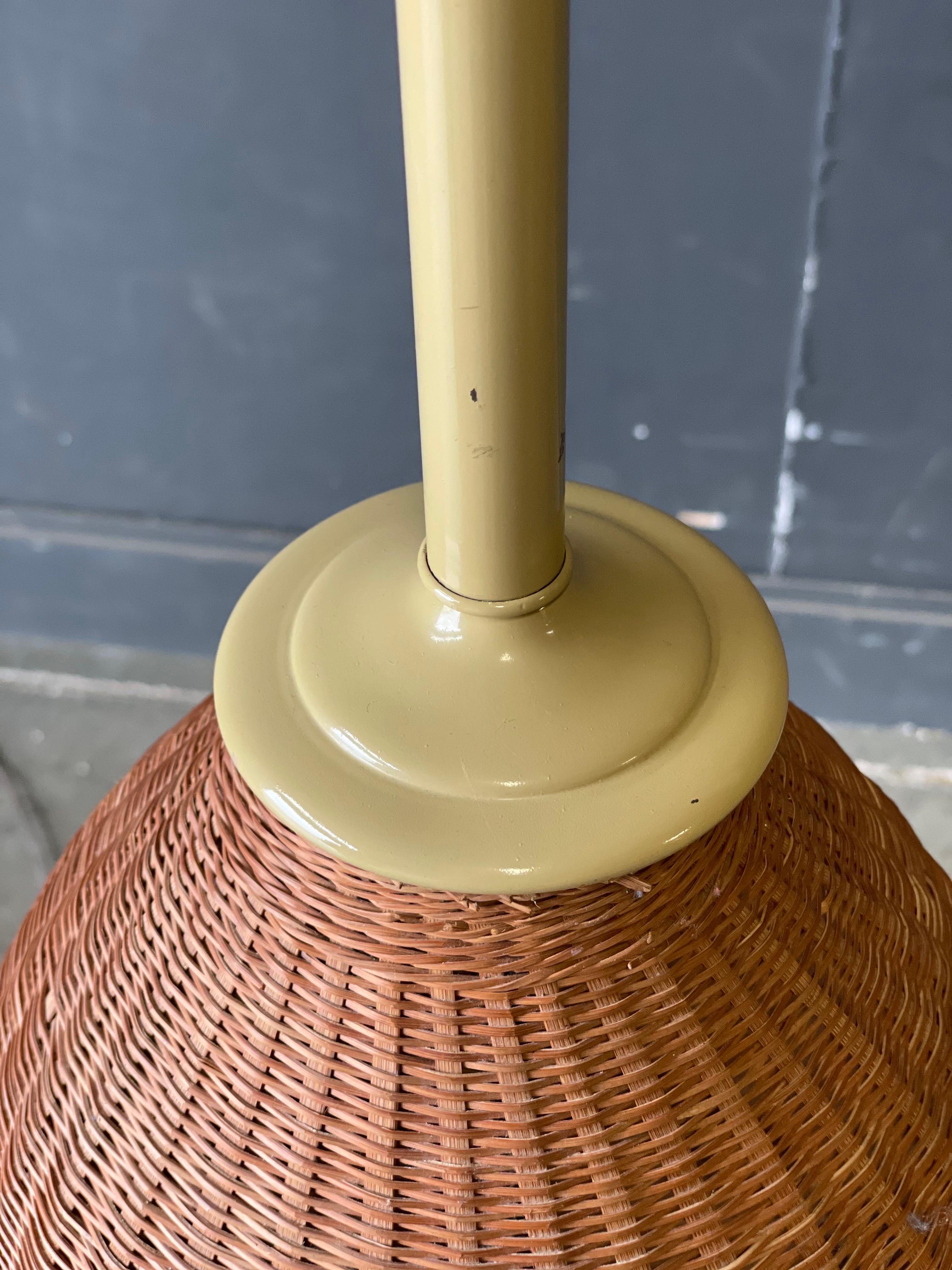 Rattan Large Wicker Floor Lamp For Sale