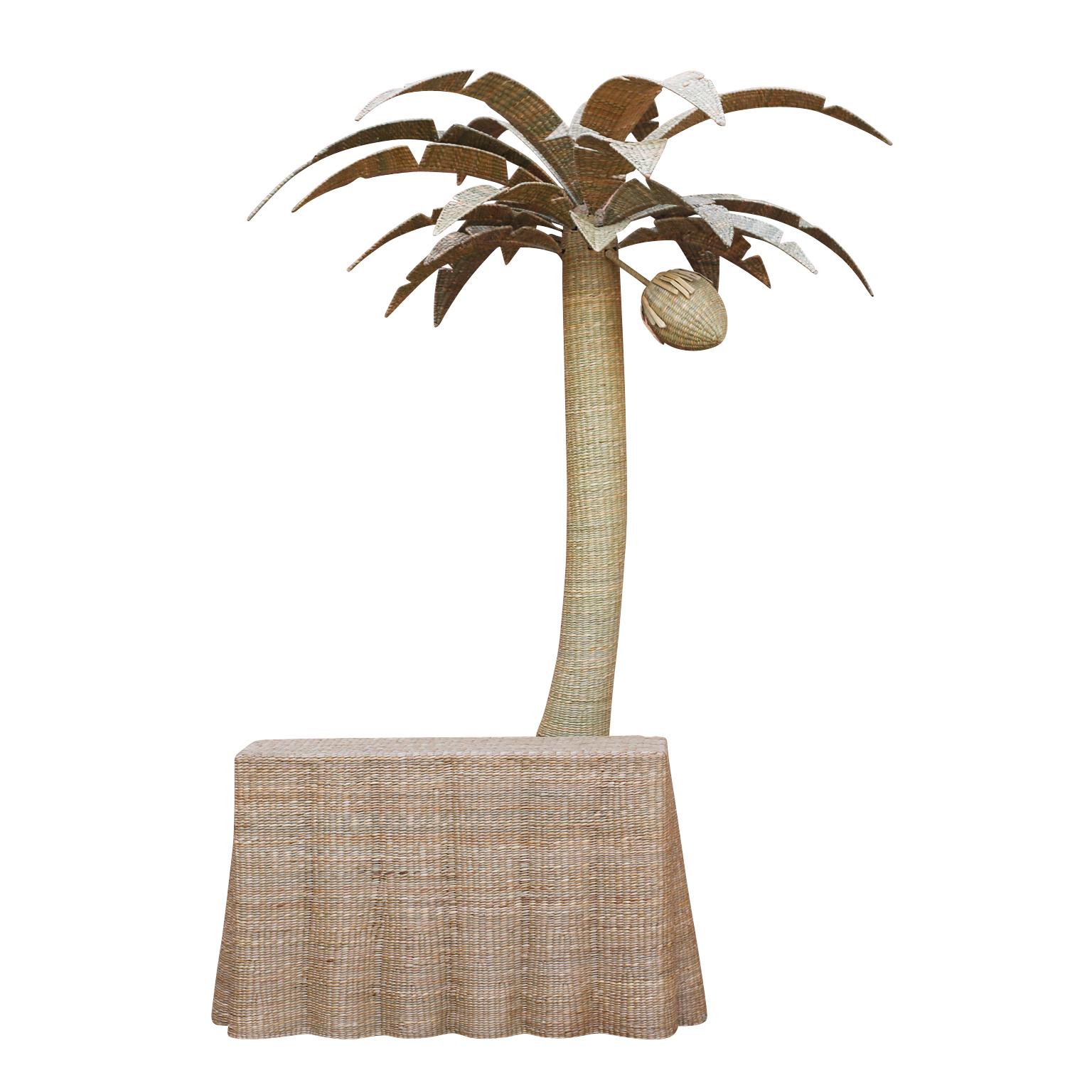 Large Wicker Palm Tree with Coconut 2