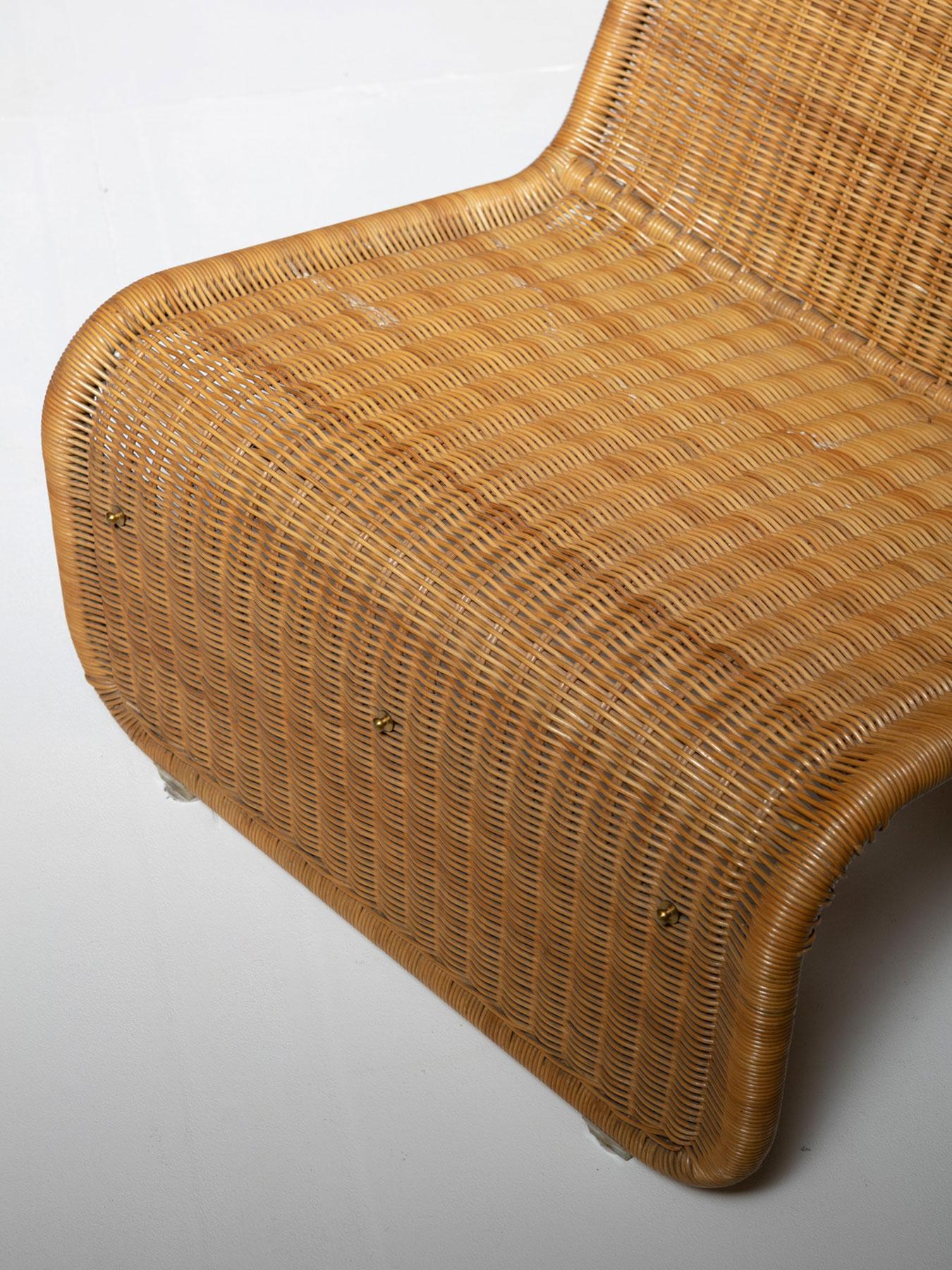 Grande set in rattan di Tito Agnoli per Bonacina 2