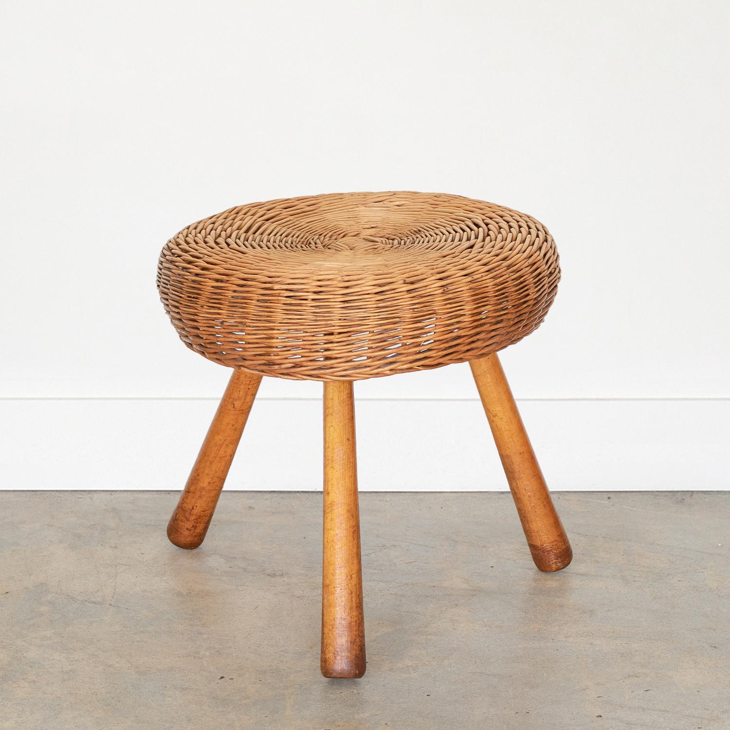 Large Wicker Stool by Tony Paul 1