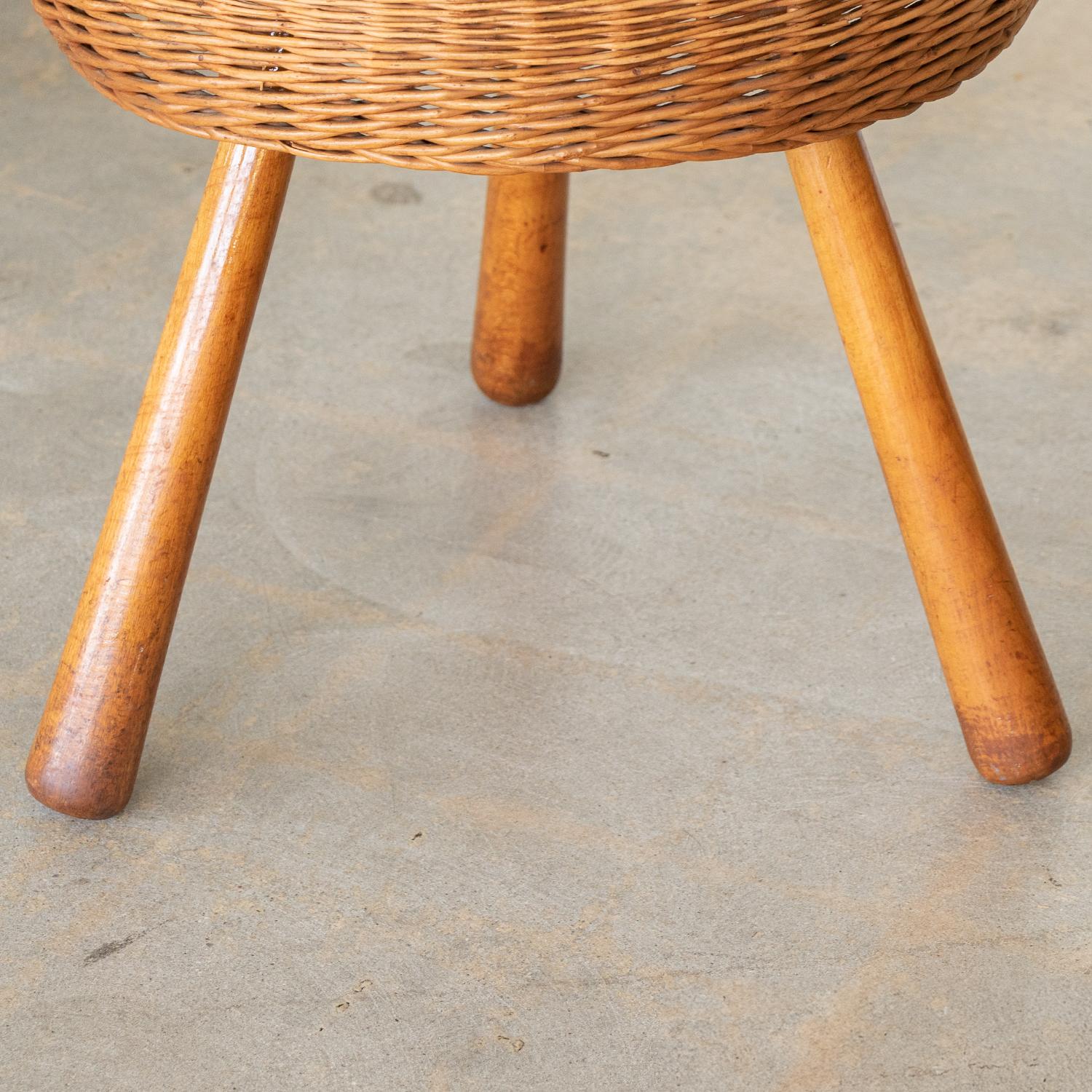 Large Wicker Stool by Tony Paul 4