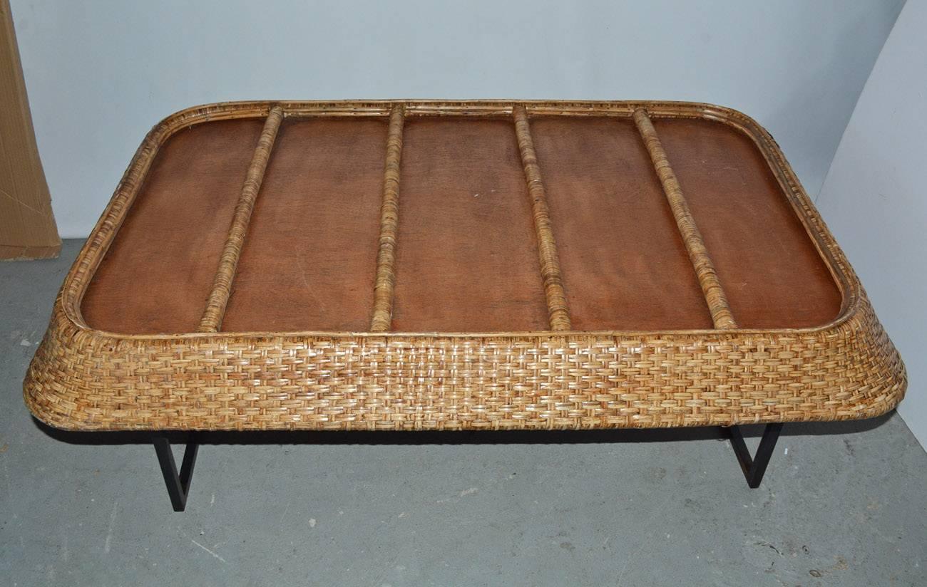 Large Wicker Tray Coffee Table 1