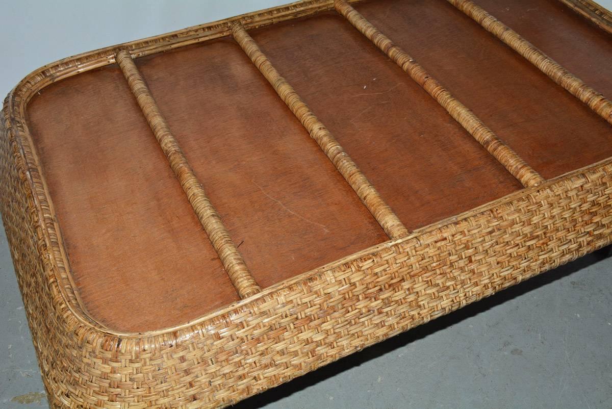 Large Wicker Tray Coffee Table 2