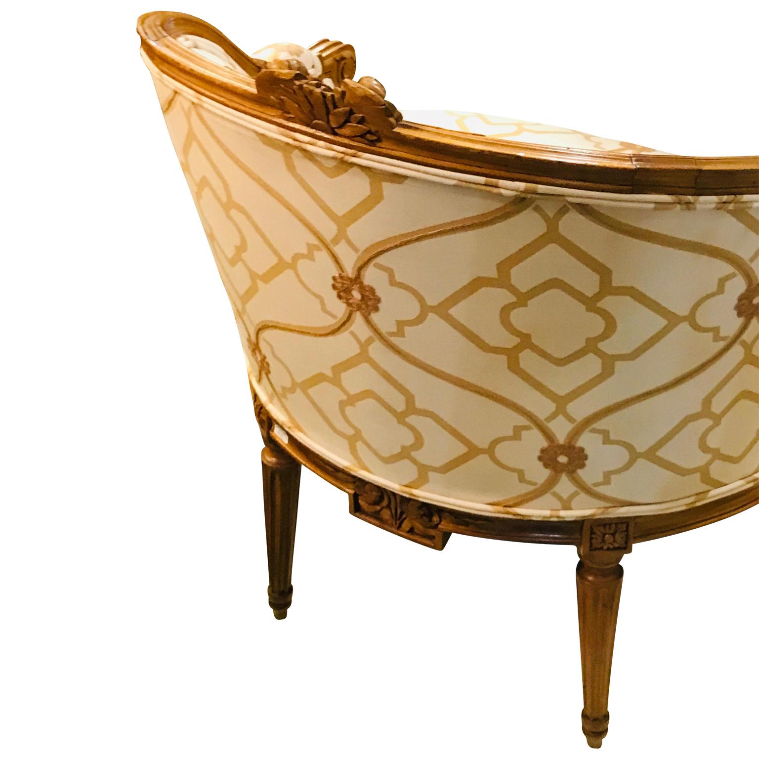 Large wide 18th century French Bergère.