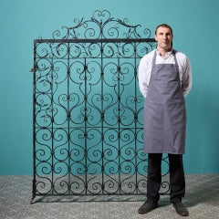 Large & Wide Antique Wrought Iron Pedestrian Gate