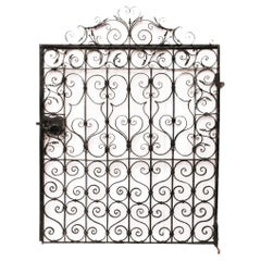 Large & Wide Vintage Wrought Iron Pedestrian Gate