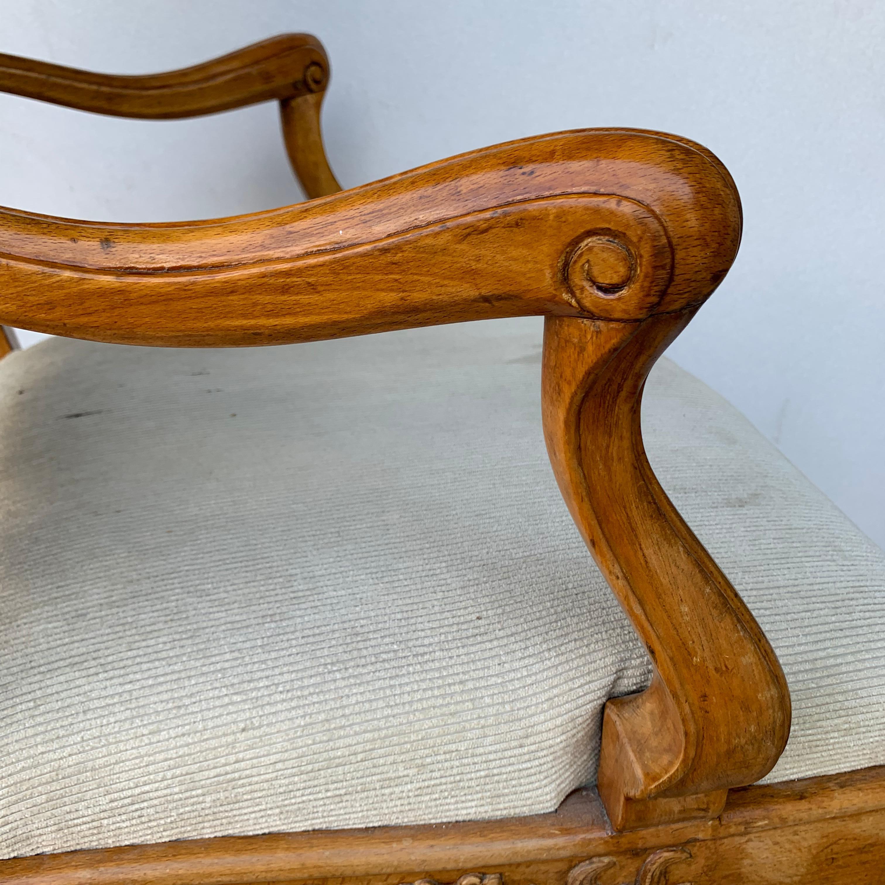 Grand fauteuil danois rococo large, vers 1770 en vente 8