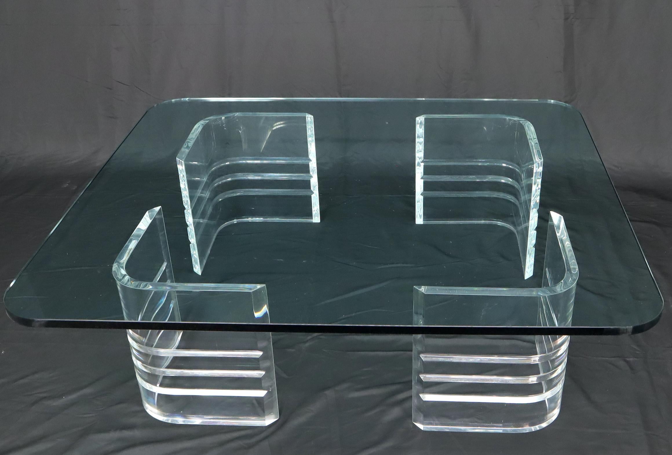 large rectangular glass coffee table