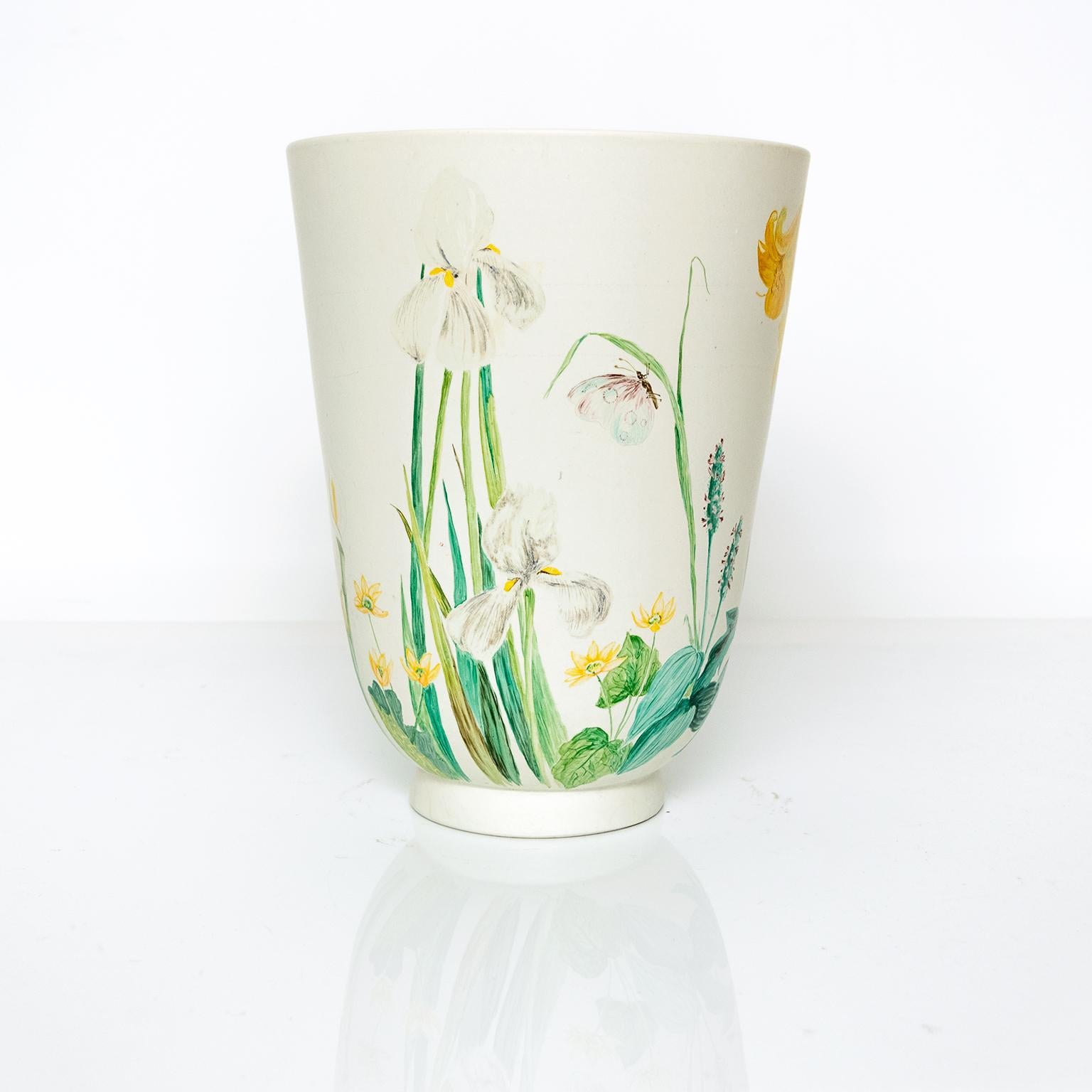 Large Wilhelm Kage Hand Decorated vase Gustavsberg For Sale 1