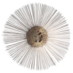 Large William and Bruce Friedle Sunburst Wall Sculpture