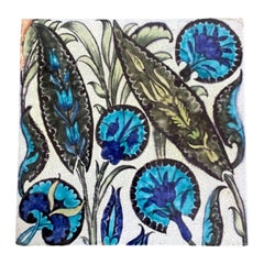 Large William De Morgan Tile Decorated in a Persian Design, circa 1890