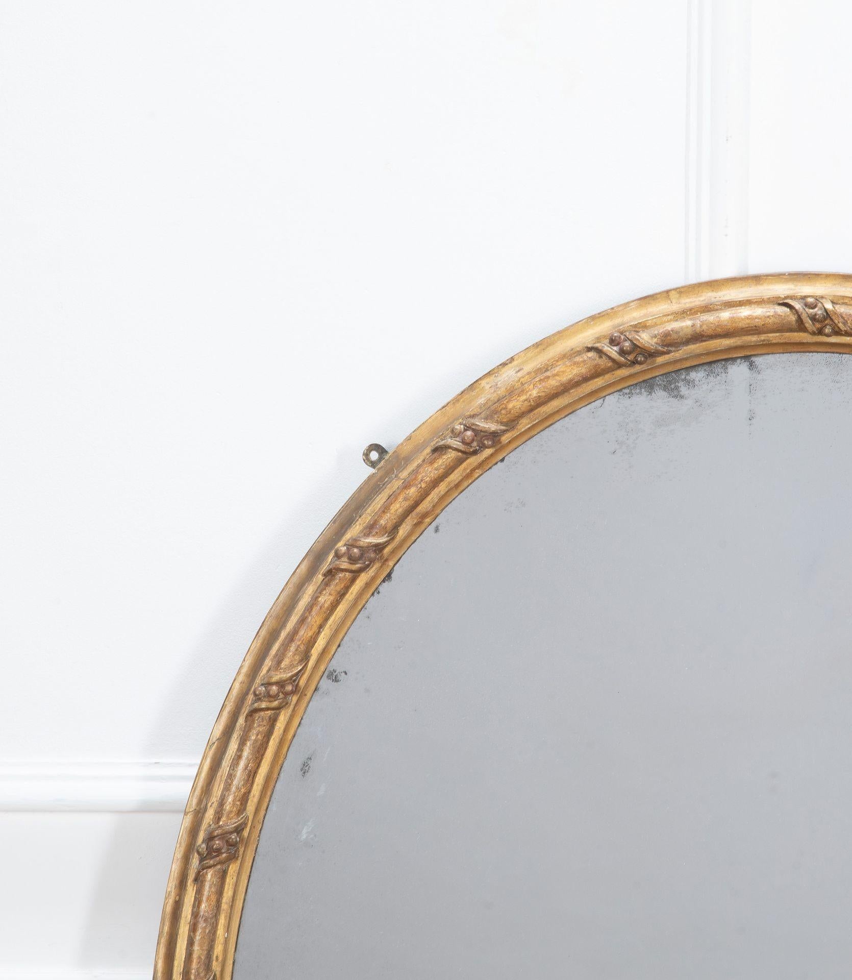 Large William IV 19th Century Oval Mercury Mirror For Sale 2