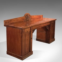 Large William IV Antique Pedestal Sideboard in Mahogany, circa 1835