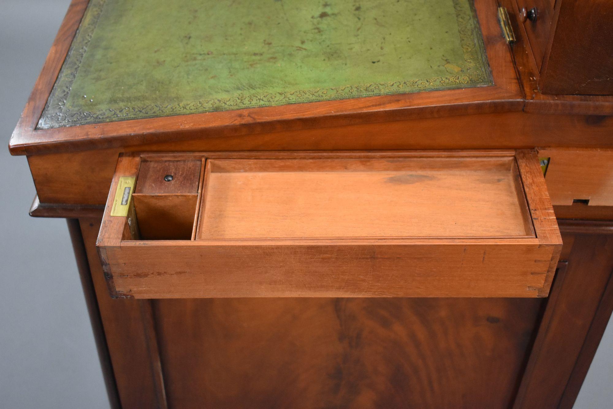 Davenport grande in mogano William IV in vendita 7