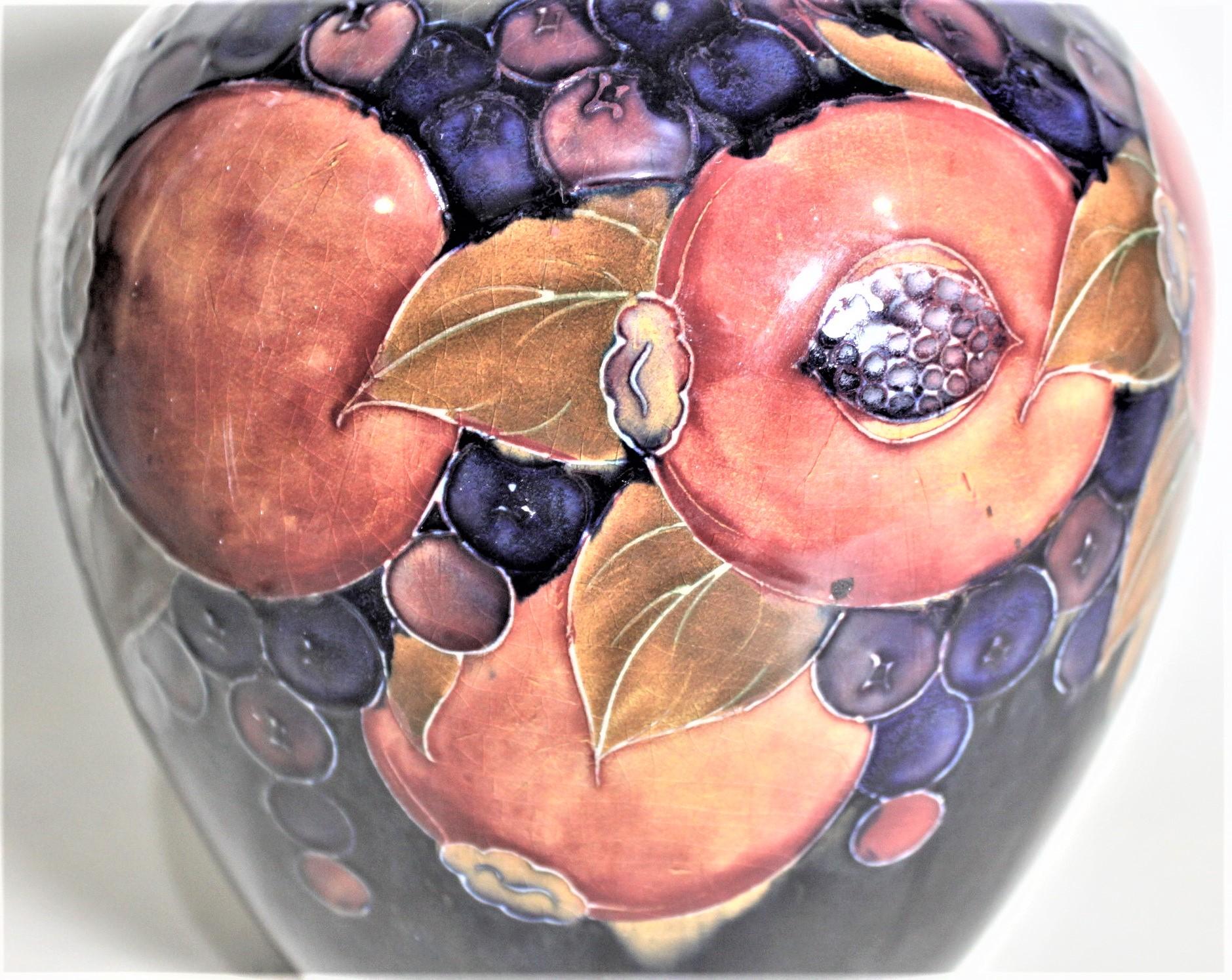 Large William Moorcroft Art Pottery Pomegranate Lidded Ginger Jar or Vase For Sale 3
