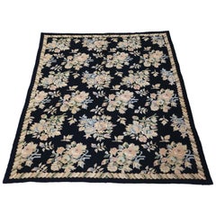 Vintage Large William Morris Style Needlepoint Rug Carpet