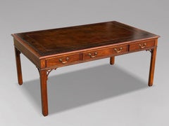 Large William Tillman Mahogany Partners Writing Table