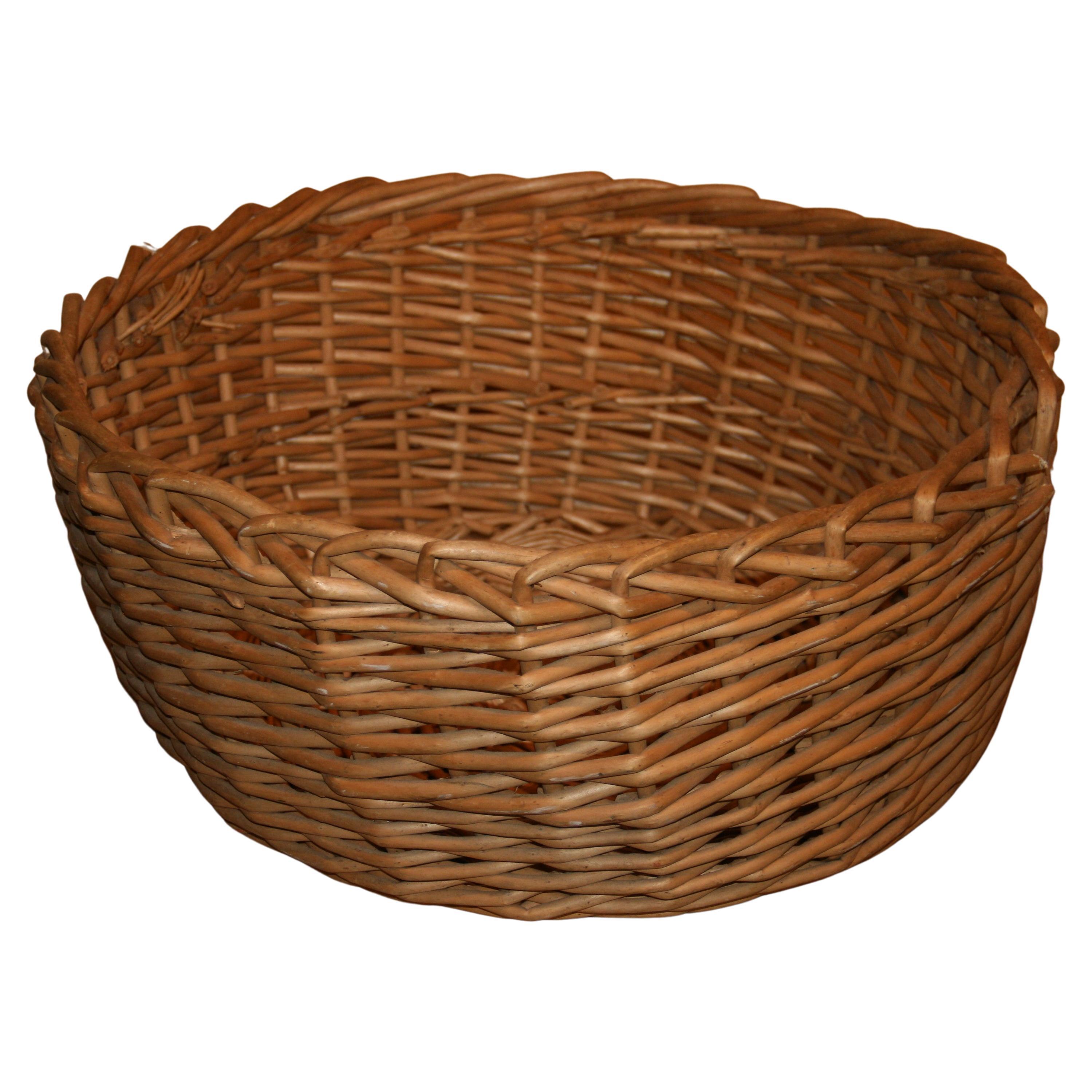 Large Woven Willow Tray at 1stDibs