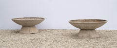 Large Willy Guhl Concrete Planter with Stand