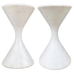 Large Willy Guhl "Diablo" Hourglass Shaped Planters Sold as Pair