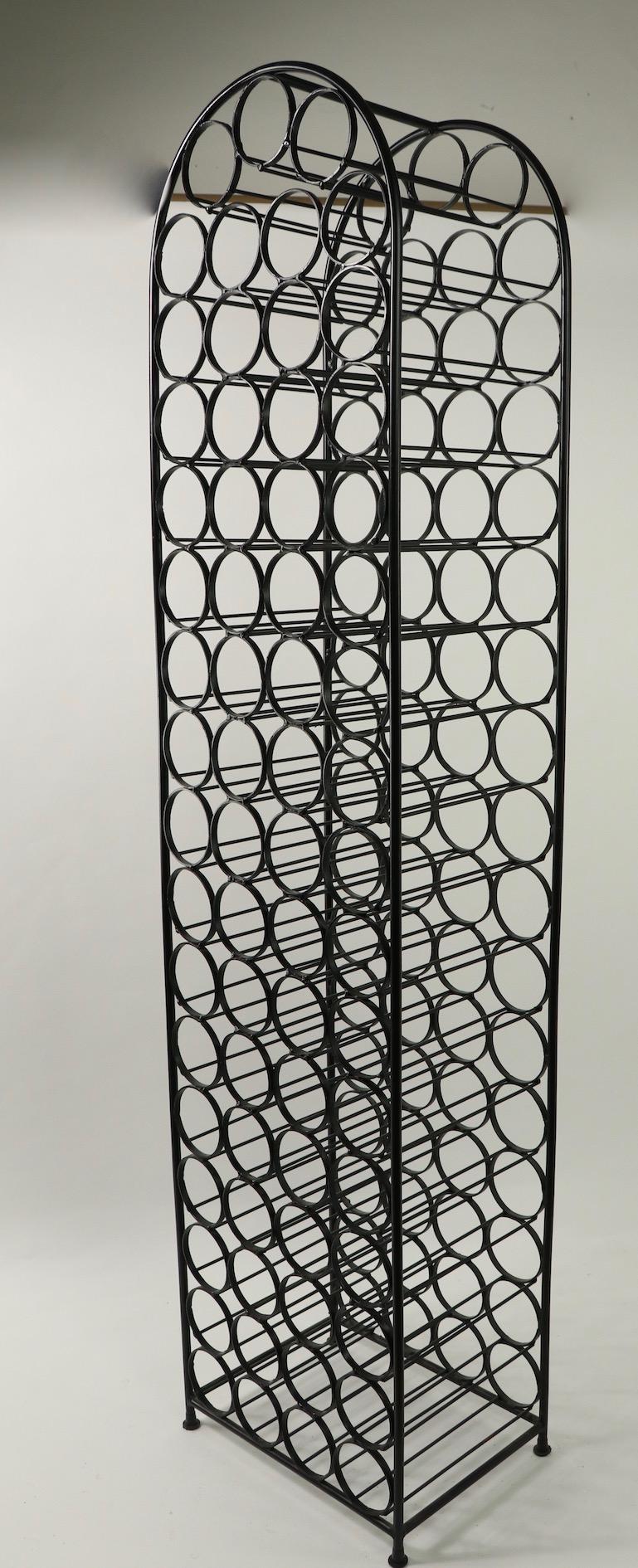 Wrought Iron Large Wine Rack by Arthur Umanoff For Sale