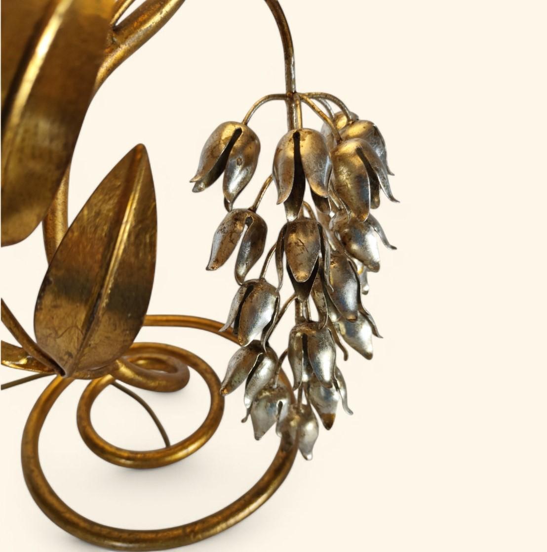 Gilt Large “Wisteria” Lamp by Hans Kögl / Maison Jansen, 1960s-1970s For Sale