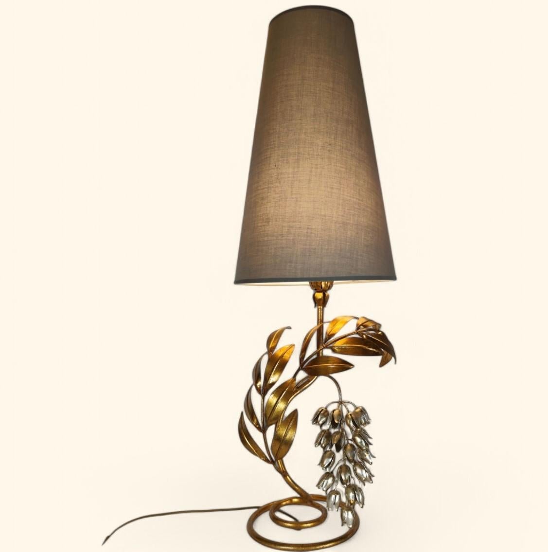 Large “Wisteria” Lamp by Hans Kögl / Maison Jansen, 1960s-1970s In Good Condition For Sale In MOUGINS, FR