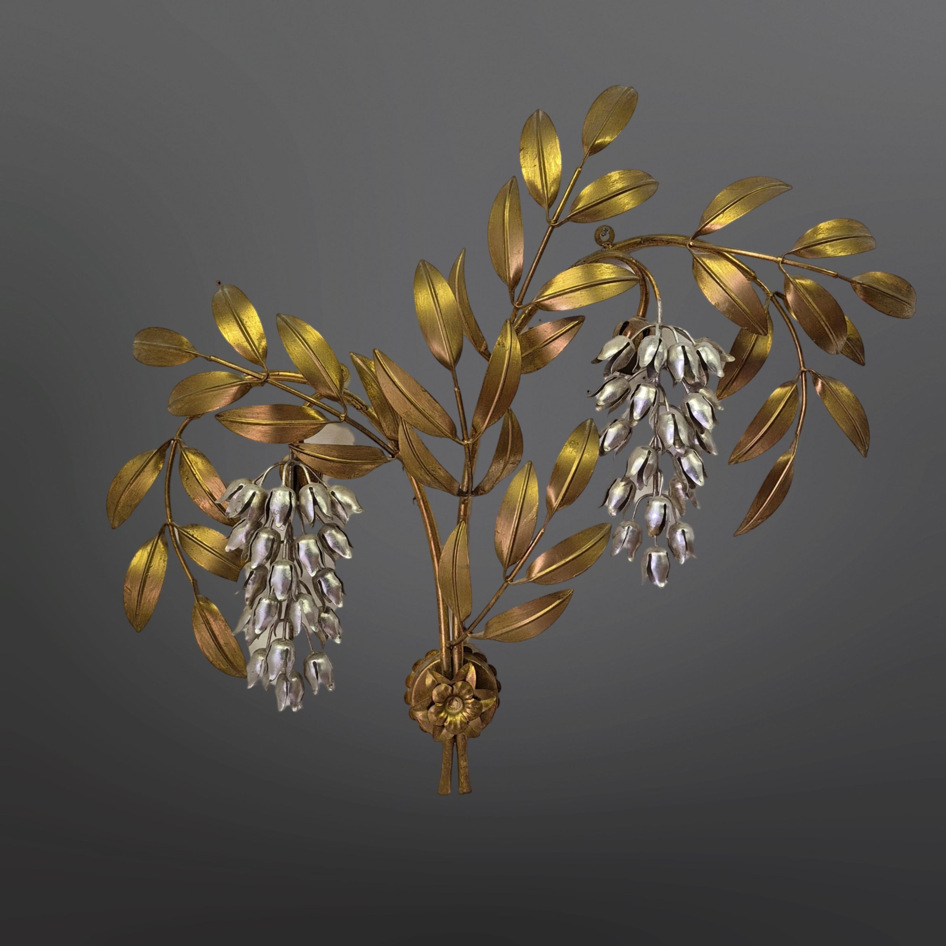 Gran aplique Wisteria de Hans Kögl, Alemania Años 70 en Bueno estado para la venta en ECHT, NL
