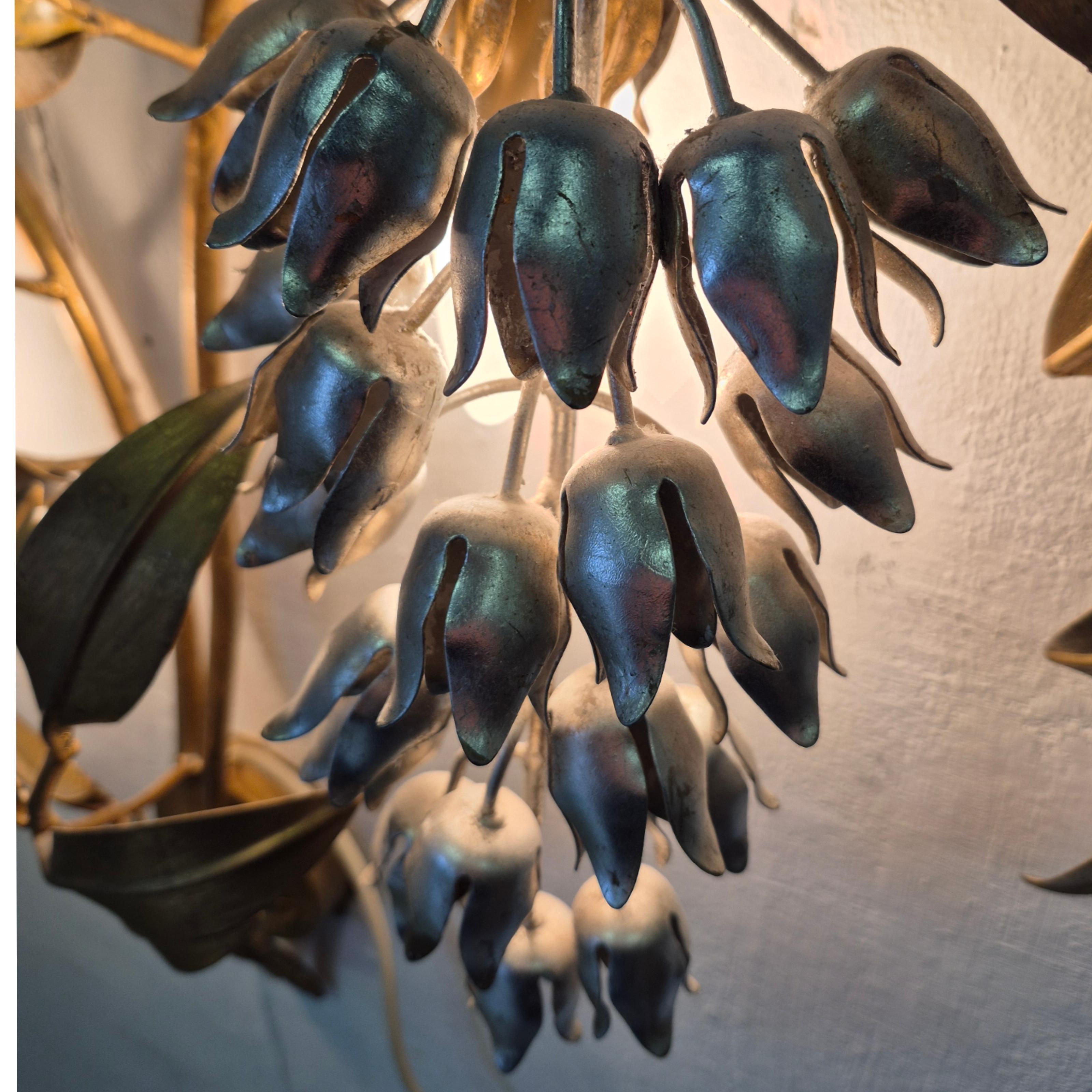 Gran aplique Wisteria de Hans Kögl, Alemania Años 70 siglo XX en venta